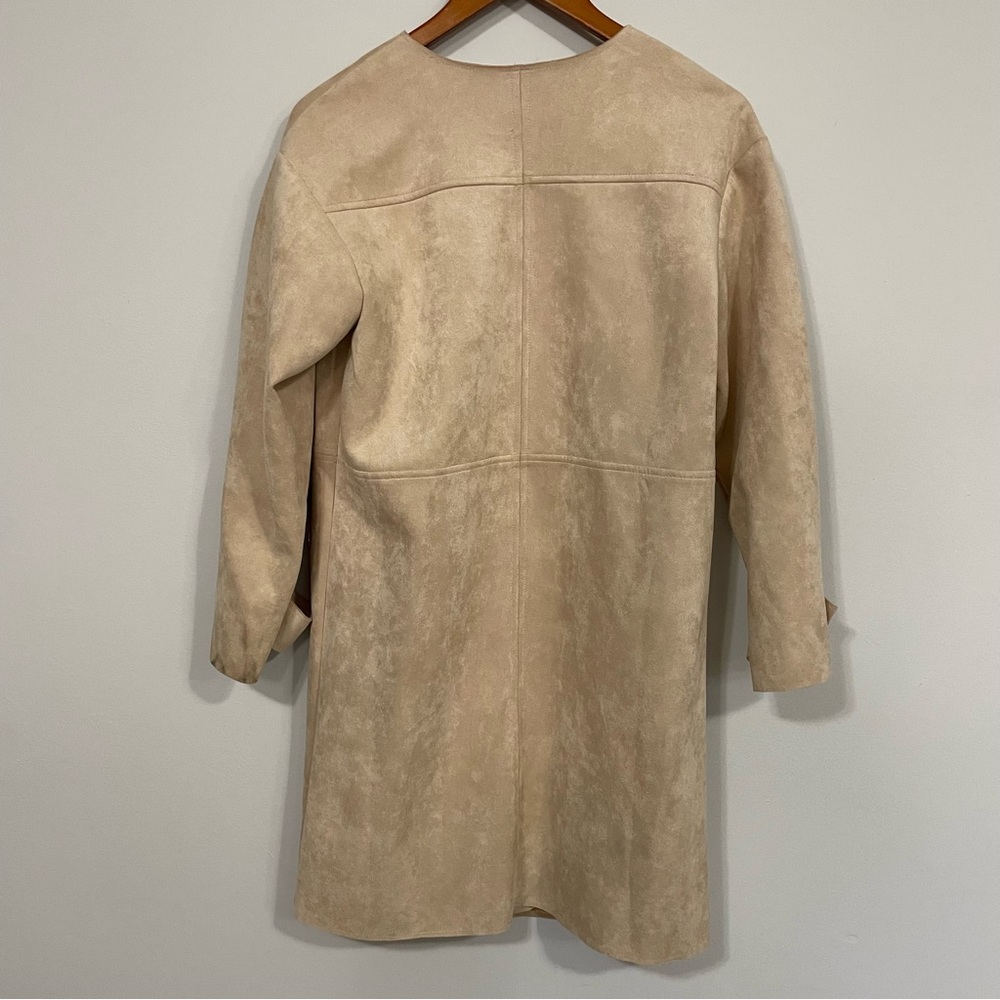 BLVD Vegan Suede Trench Coat - Picture 6 of 8
